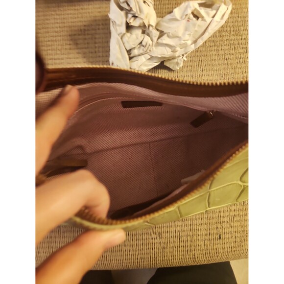 Dooney & Bourke Sage Green Crocodile-Embossed Leather Hobo Bag - Picture 10 of 12